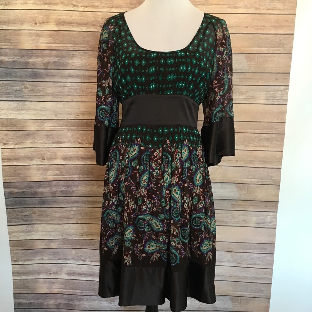 Gianni Bini Colorful Belted Boho Dress 🌺